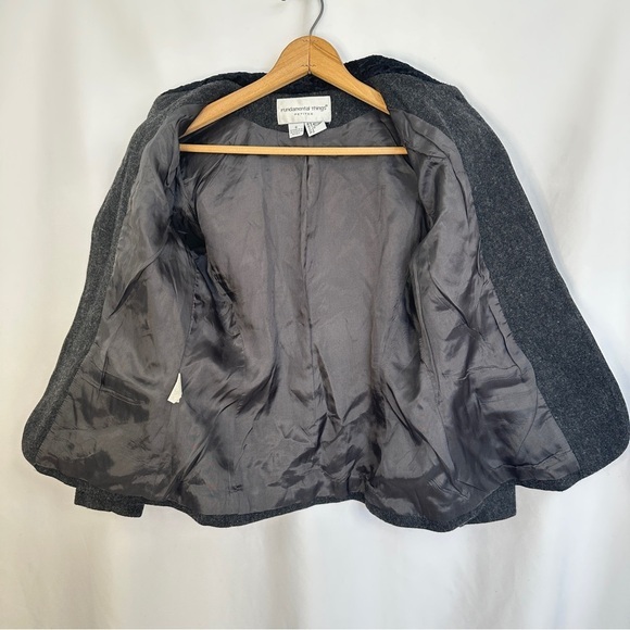 Vintage Fundamental Things Blazer Womens Petite Size 6 100% Pure New Wool Gray‎ - Picture 12 of 13